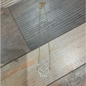 Diamond Butterfly Necklace